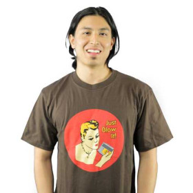 Brown or Black - Just Blow It NES Video Game T-Shirt