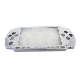 Repair Part - PSP 1000 - Metallic Faceplate - FRONT SHELL ONLY - Silver (Third Party)