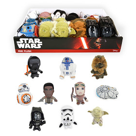 Super Deformed Plush - Toy - Star Wars: The Force Awakens - 24 Mini pc CDU (Darth (3) Yoda (3) Chewie(3) Trooper (2) R2 D2 (3) Rey (2) Finn (2) BB-8 (4) Kylo Ren (1) Millennium Falcon (1))