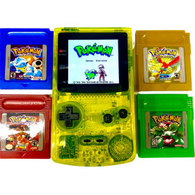 Neon Lime Gameboy Color w/XL 2.6 Inch Backlight Screen Bundle - Neon Lime Gameboy Color w/XL 2.6 Inch Backlight Screen Bundle for GameBoy Color