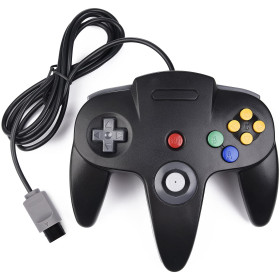 N64 Style Controller Pad Black - Nintendo 64 Controller in Black for Nintendo 64 Controllers