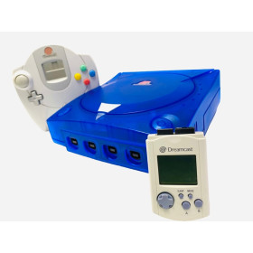Blue Modded Dreamcast GDEMU + SD Card + DreamPSU w/Collection in Blue - Blue Modded Dreamcast GDEMU + SD Card + DreamPSU w/Collection in Blue for Retro Game Consoles
