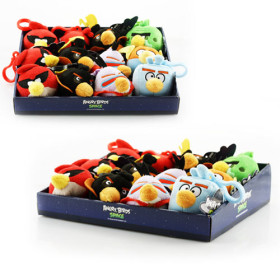 Toy Angry Bird Space Plush Backpack Clips 12pc Set Assorted (4 Red Bird 3 Black Bird 1 Green Bird 1 Blue Bird 1 Ice Bird & 2 Purple Bird) Pdq - Toy Angry Bird Space Plush Backpack Clips 12pc Set Assorted (4 Red Bird 3 Black Bird 1 Green Bird 1 Blue Bird 1