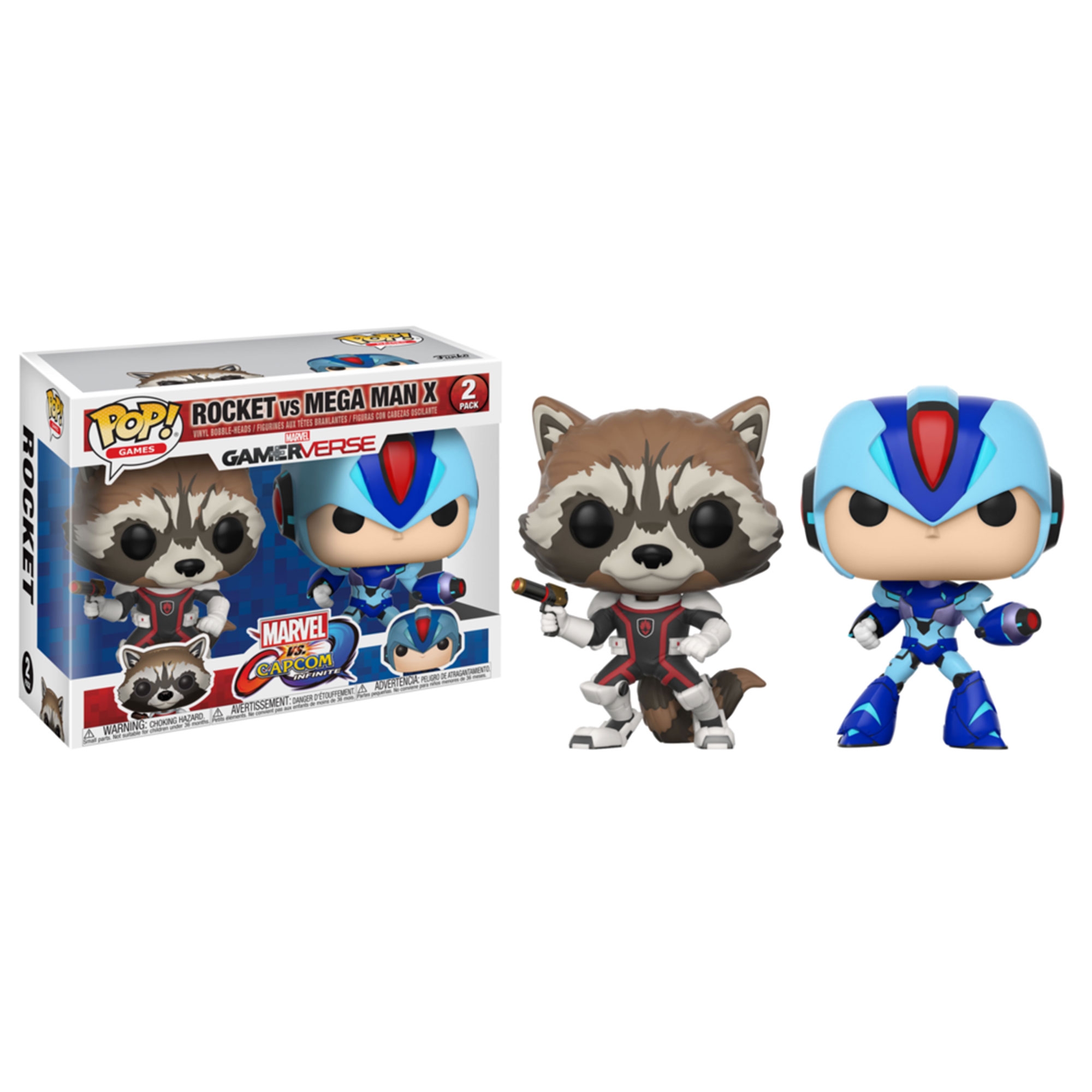 POP - Toy - Vinyl Figure - Marvel vs. Capcom 2Pk - Rocket vs. Mega Ma