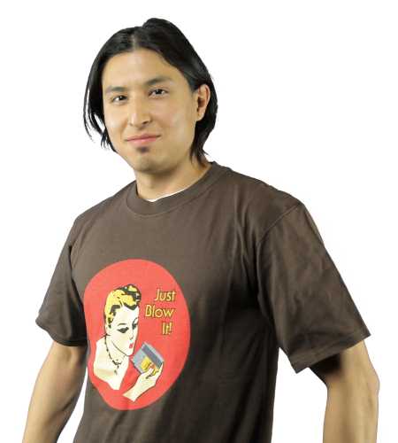 Brown or Black - Just Blow It NES Video Game T-Shirt