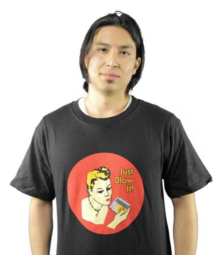 Brown or Black - Just Blow It NES Video Game T-Shirt