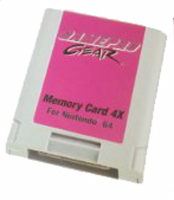 New - GamePro Gear Memory Card 4X for N64 with 492 Pages of Memory