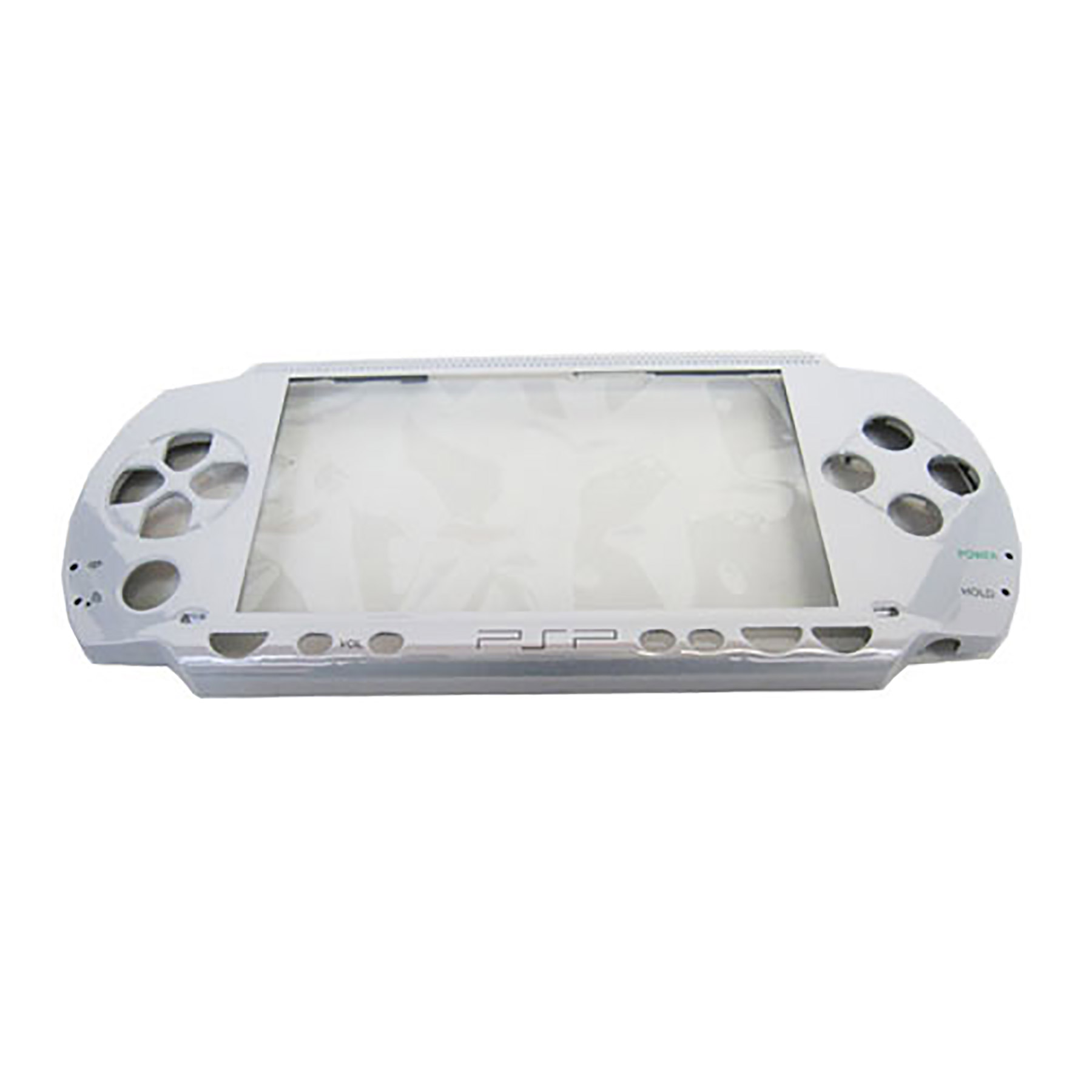 Repair Part - PSP 1000 - Metallic Faceplate - FRONT SHELL ONLY - Silver (Third Party)