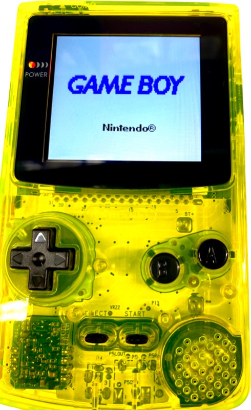 Neon Lime Gameboy Color w/XL 2.6 Inch Backlight Screen Bundle - Neon Lime Gameboy Color w/XL 2.6 Inch Backlight Screen Bundle for GameBoy Color