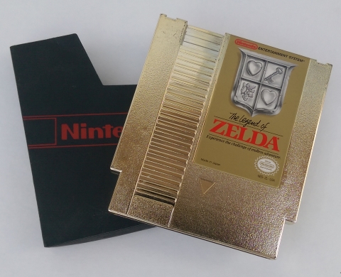 The Original Legend of Zelda Gold Cartridge
