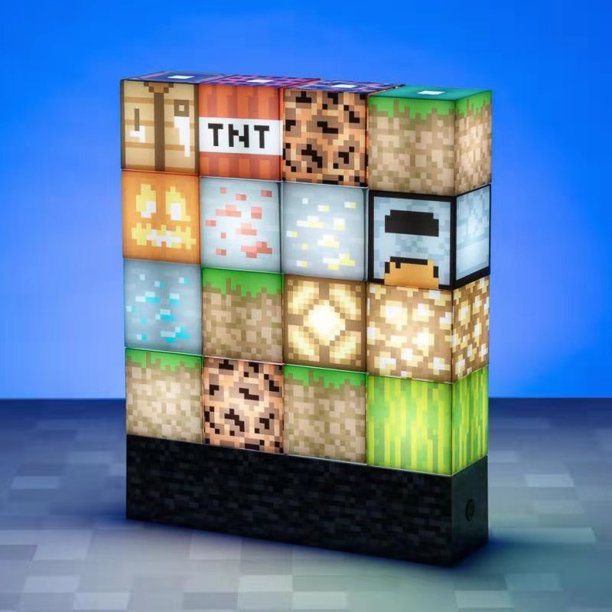 Minecraft LED Block Lights - Minecraft Block Building Light for Game Room Lighting