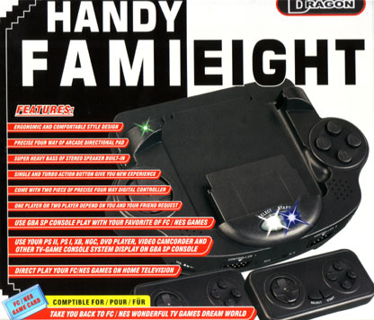 Dragon Handy FamiEight Console System Compatible with Gameboy Advance SP - Dragon Handy FamiEight Console System Compatible with Gameboy Advance SP for Retro Consoles