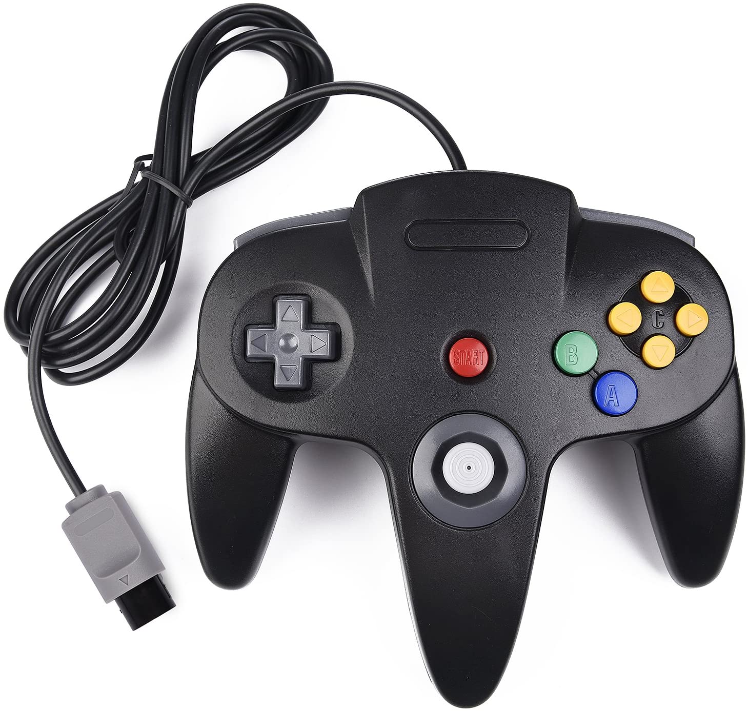 N64 Style Controller Pad Black - Nintendo 64 Controller in Black for Nintendo 64 Controllers