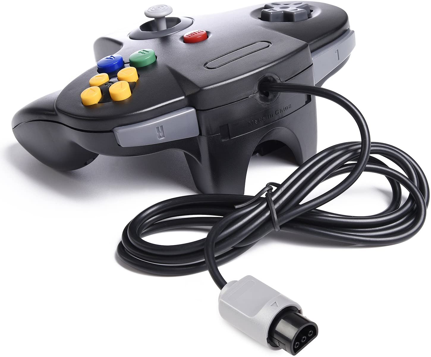 N64 Style Controller Pad Black - Nintendo 64 Controller in Black for Nintendo 64 Controllers