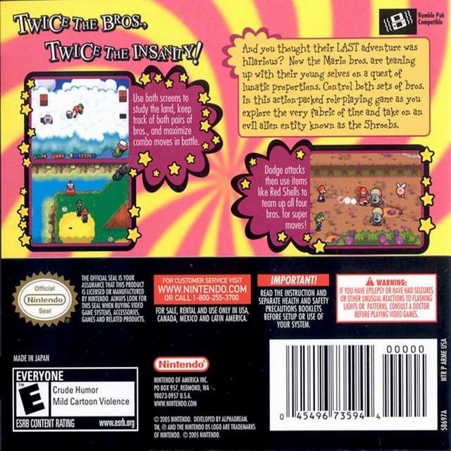 DS Mario Luigi Partners in Time - Nintendo DS Mario & Luigi Partners in Time