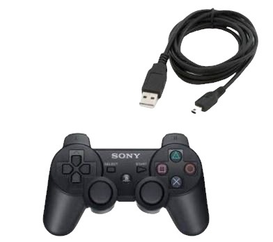 Black PS3 Dualshock Wireless Controller - PS3 Controller for PlayStation 3