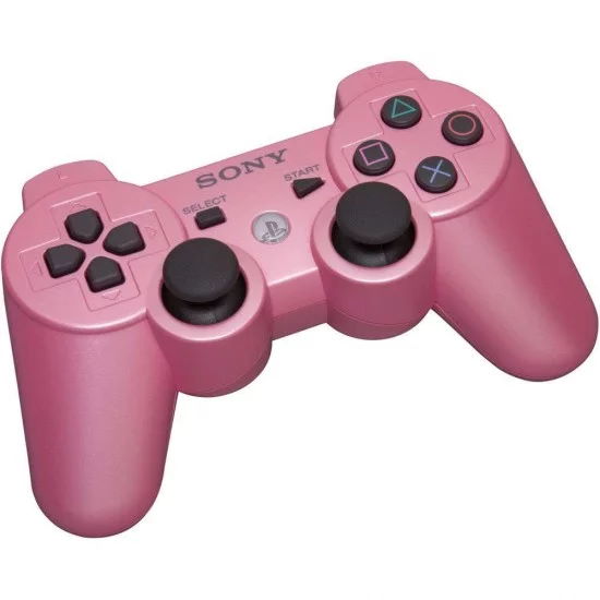 Wireless Dualshock 3 Pink Controller - PS3 Pink Controller DualShock for PlayStation 3