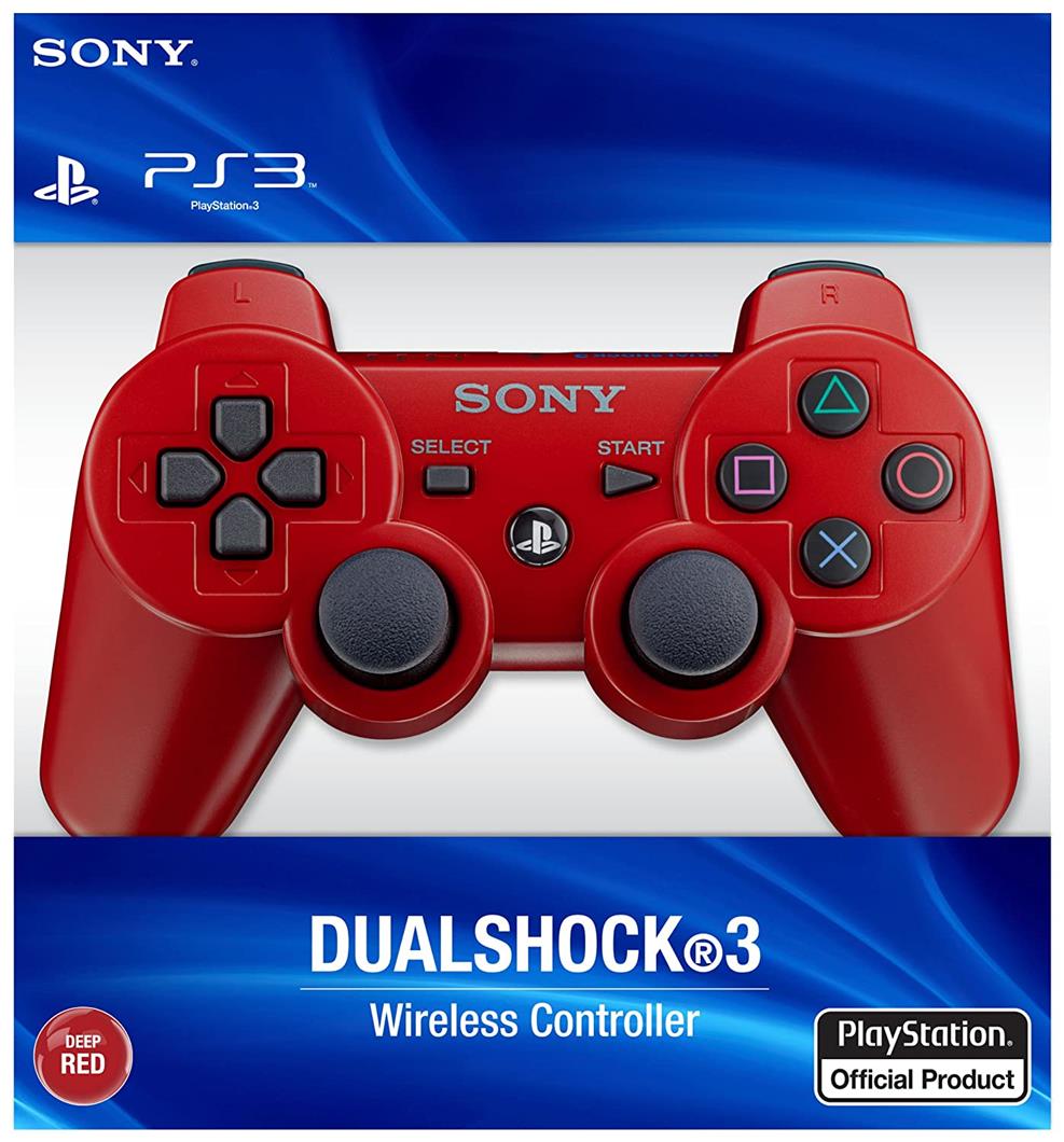 Playstation 3 Dualshock 3 in Red - Sony Red PS3 Controller for PlayStation 3