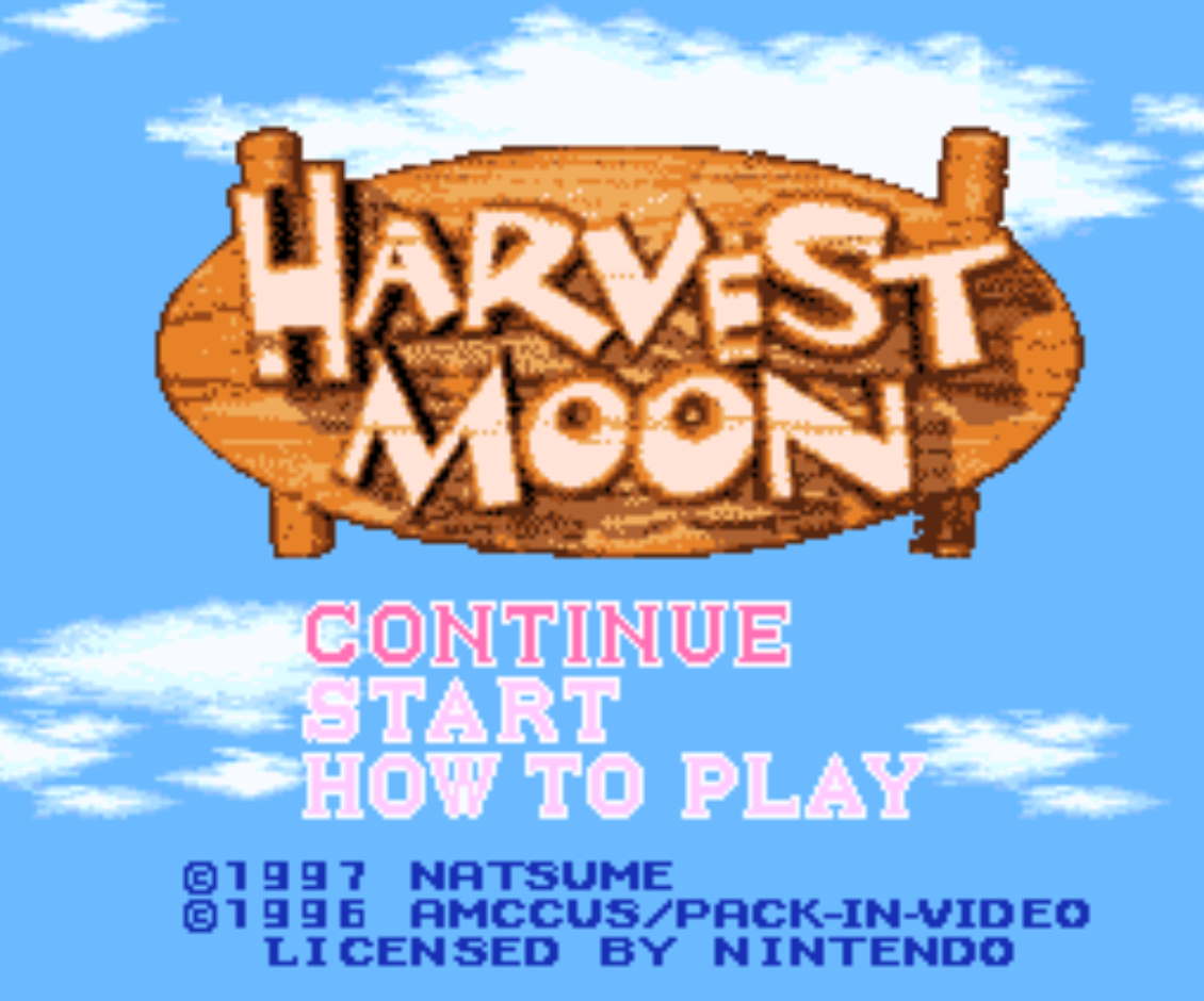 SNES Harvest Moon - Super Nintendo Harvest Moon