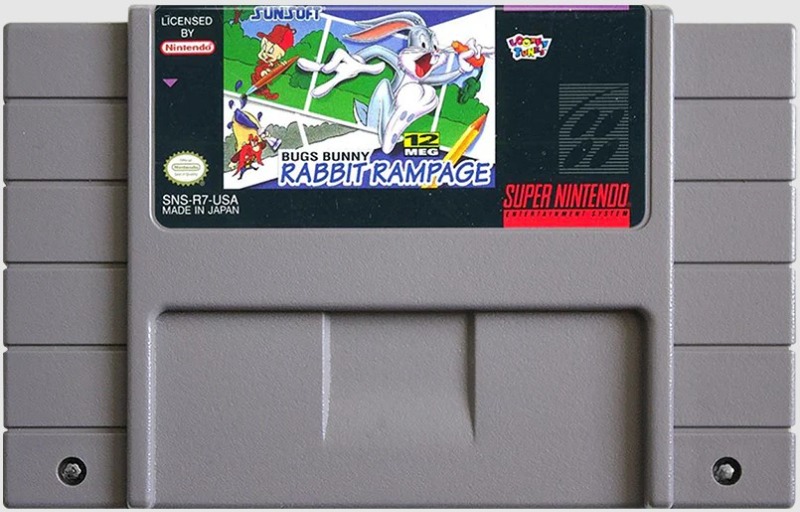 SNES Game Only - Bugs Bunny Rabbit Rampage for Super Nintendo Games