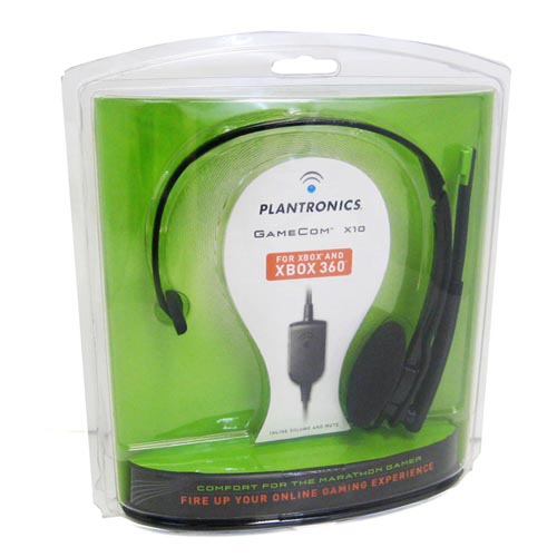 For XBox and XBox 360 - Plantronics GameCom Stereo Corded Headset X10